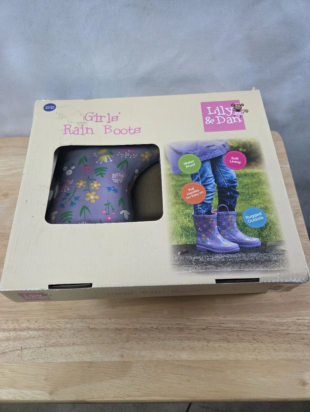 Flower Print Rain Boots Lily & Dan Size 11/12